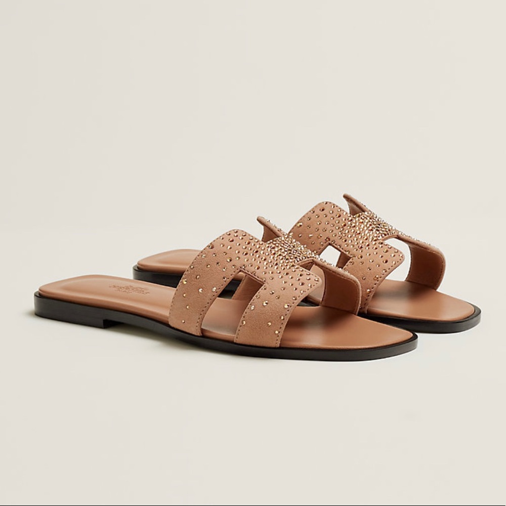 ❌SOLD Hermes Oran Sandal Rose/Bois De Santal 40.5